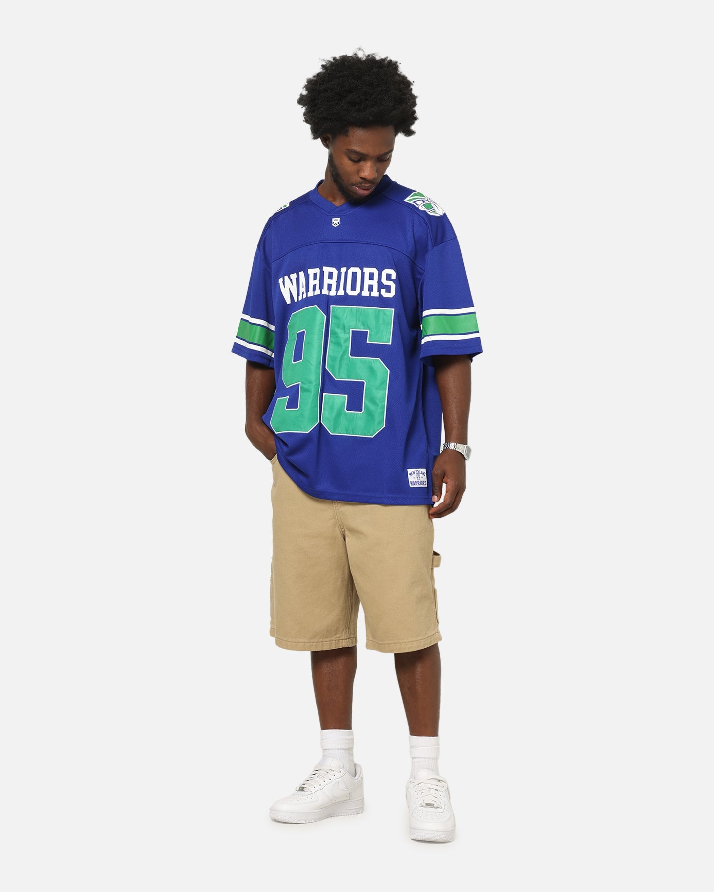 Bleacher Athletic New Zealand Warriors NRL Gridiron Mesh Jersey Official Team Color