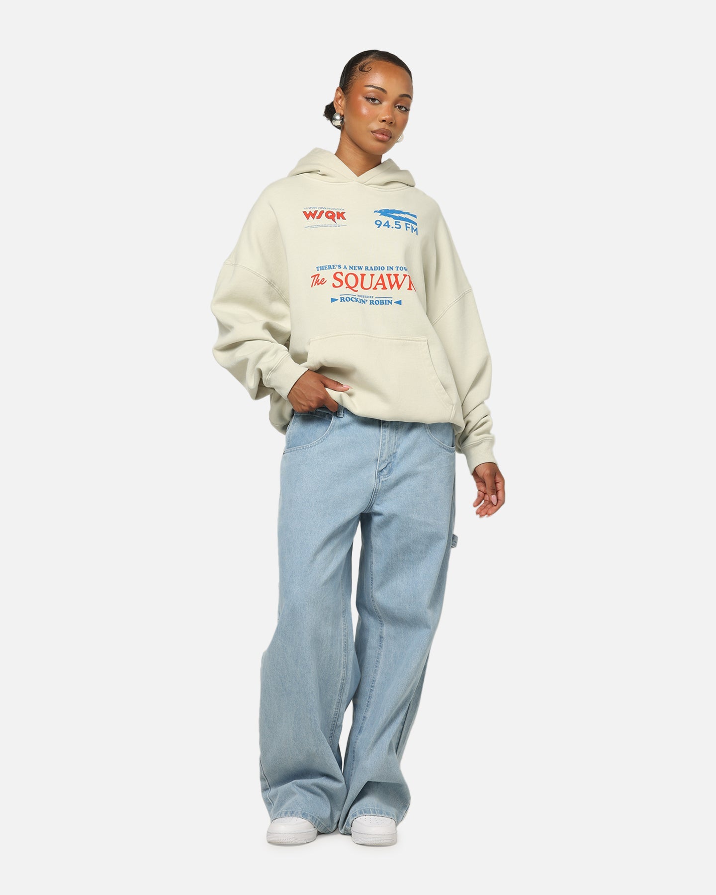 73Studio X Stranger Things WSQK Premium Hoodie Grey