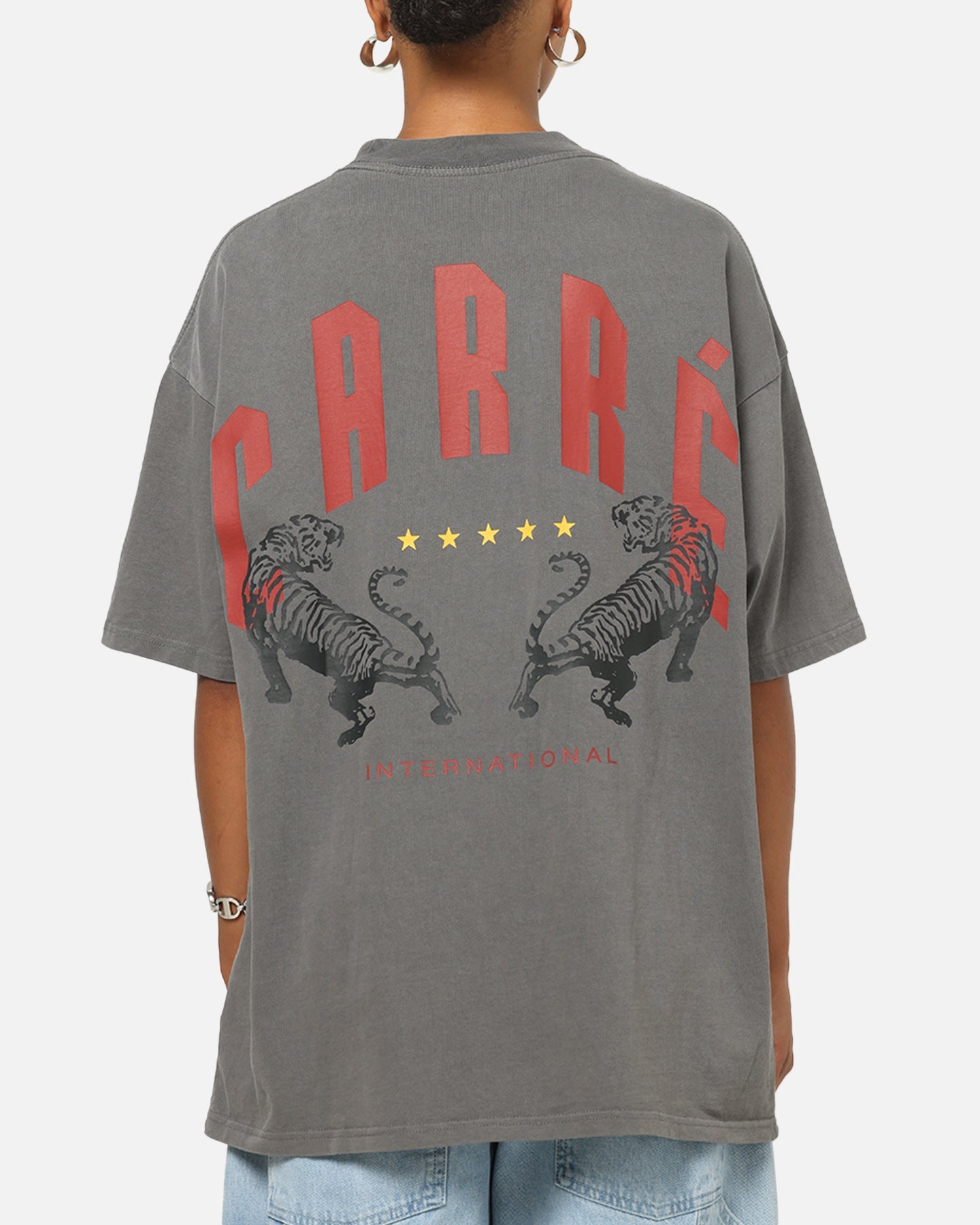 Carre Tiger Glow T-Shirt Washed Charcoal