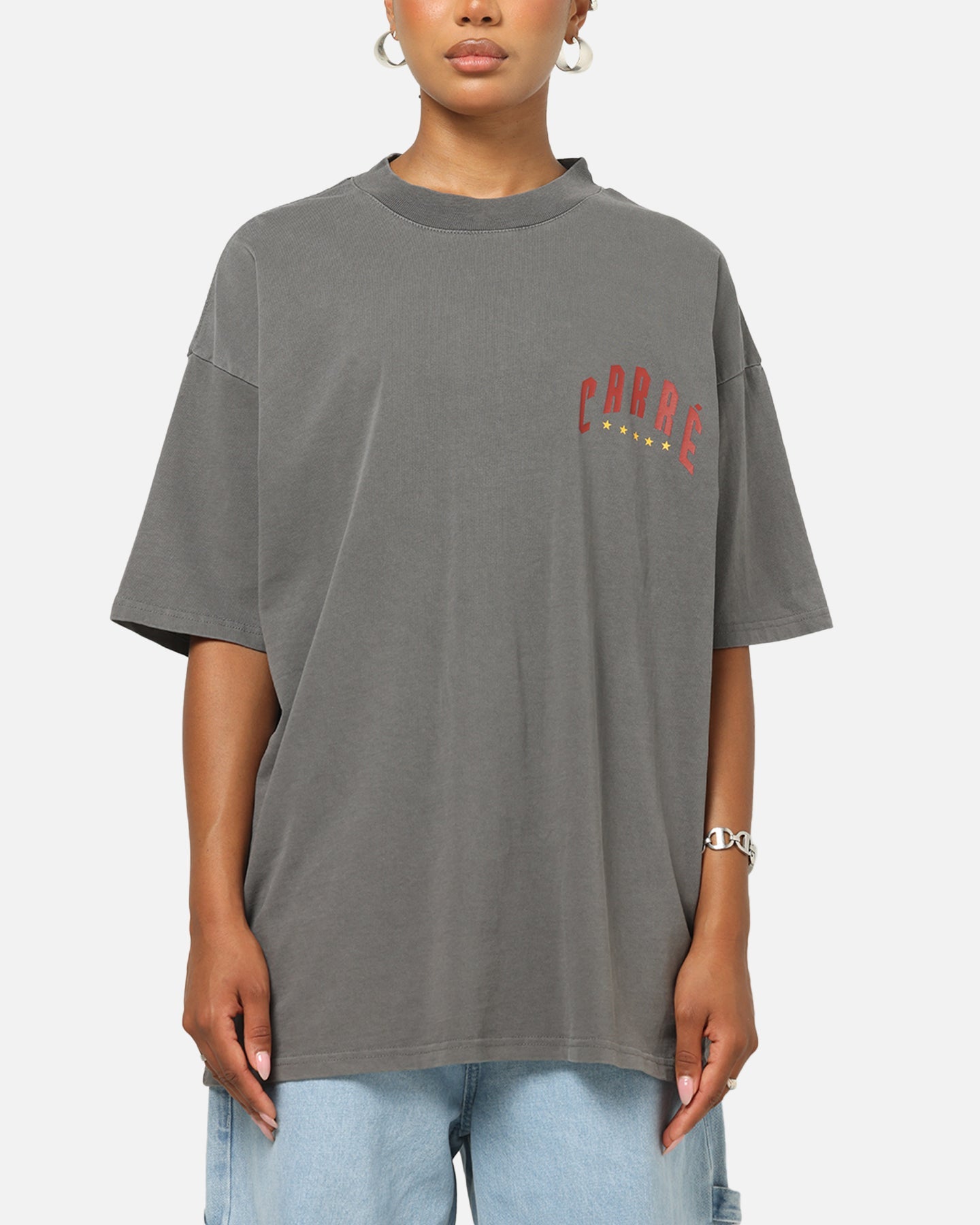 Carre Tiger Glow T-Shirt Washed Charcoal