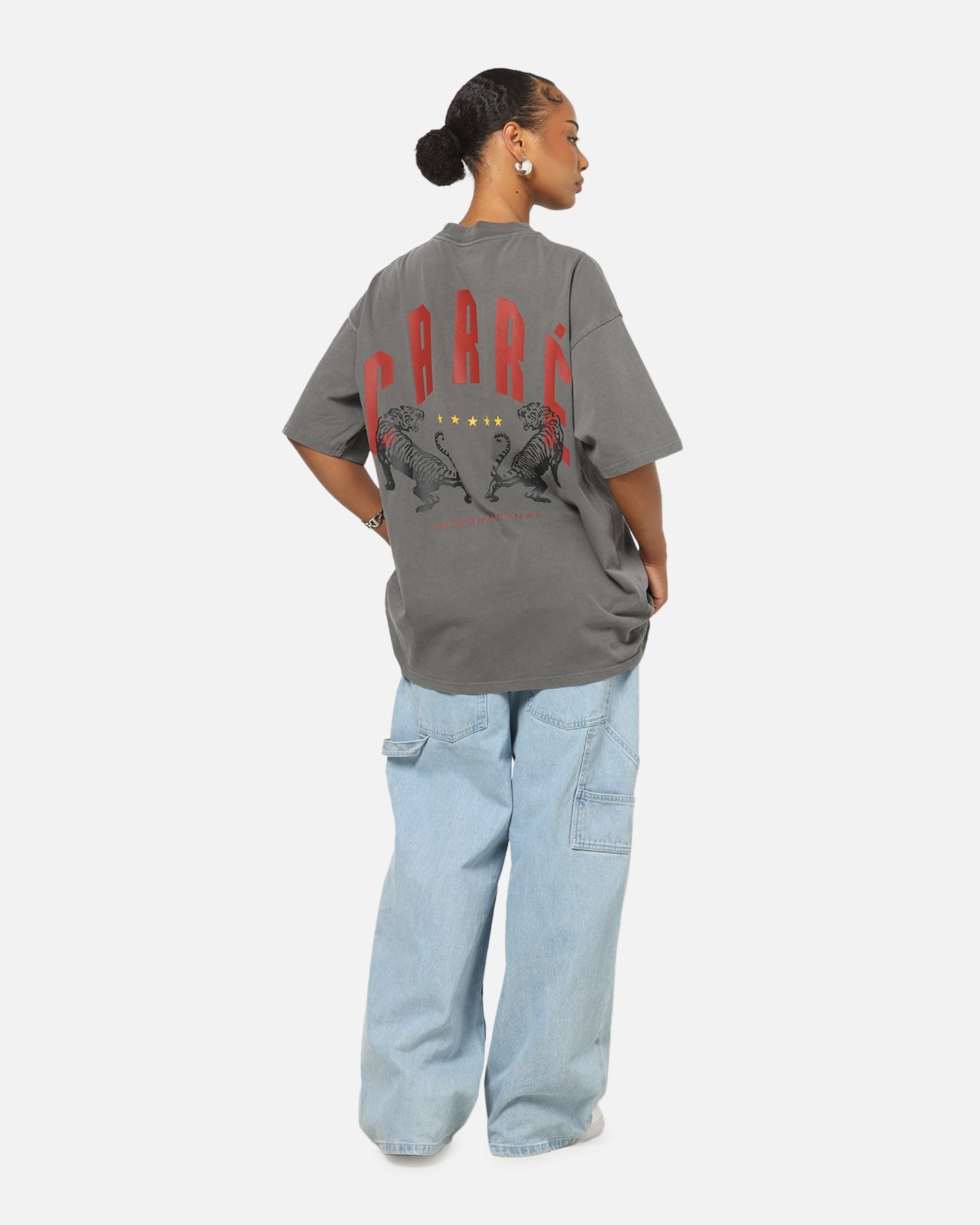 Carre Tiger Glow T-Shirt Washed Charcoal