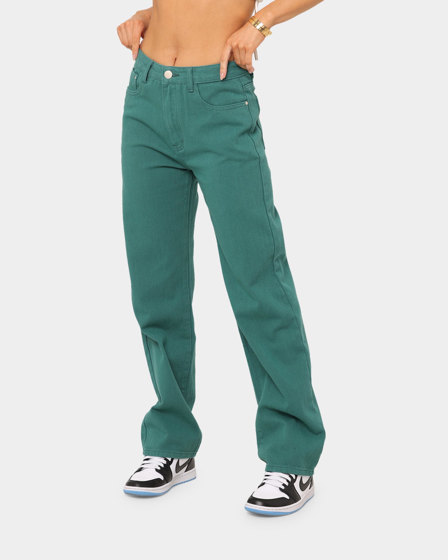 XXIII Women's Tess Wide Leg Jean Forest Green