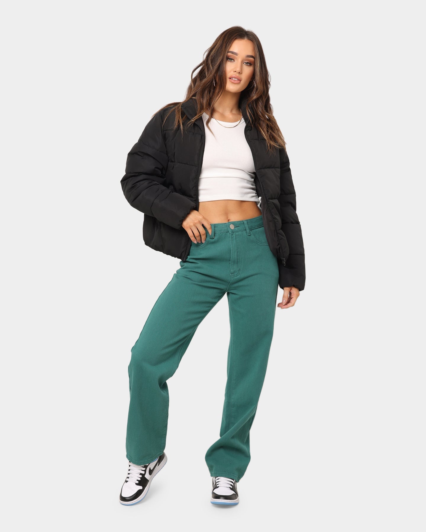 XXIII Women's Tess Wide Leg Jean Forest Green