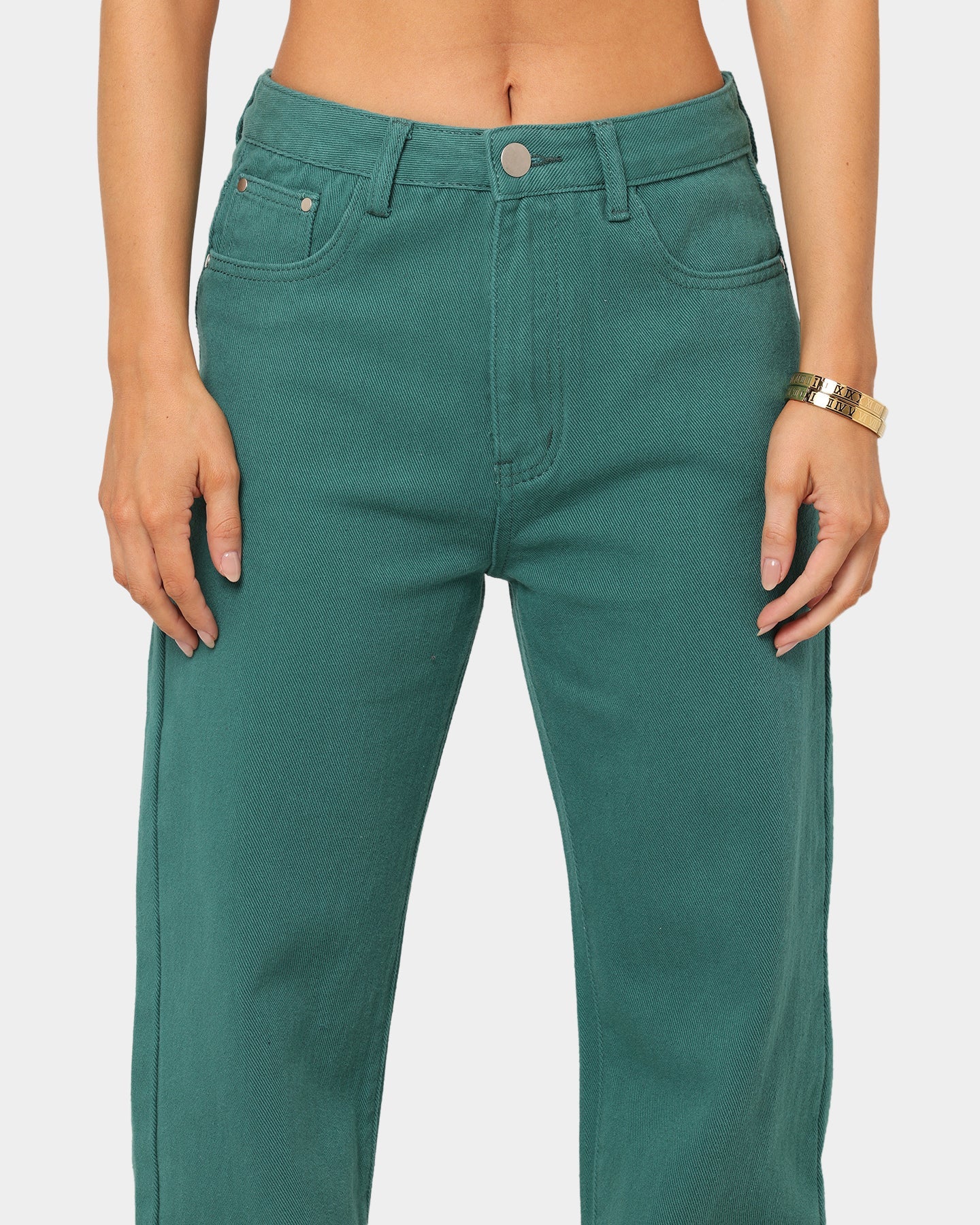 XXIII Women's Tess Wide Leg Jean Forest Green