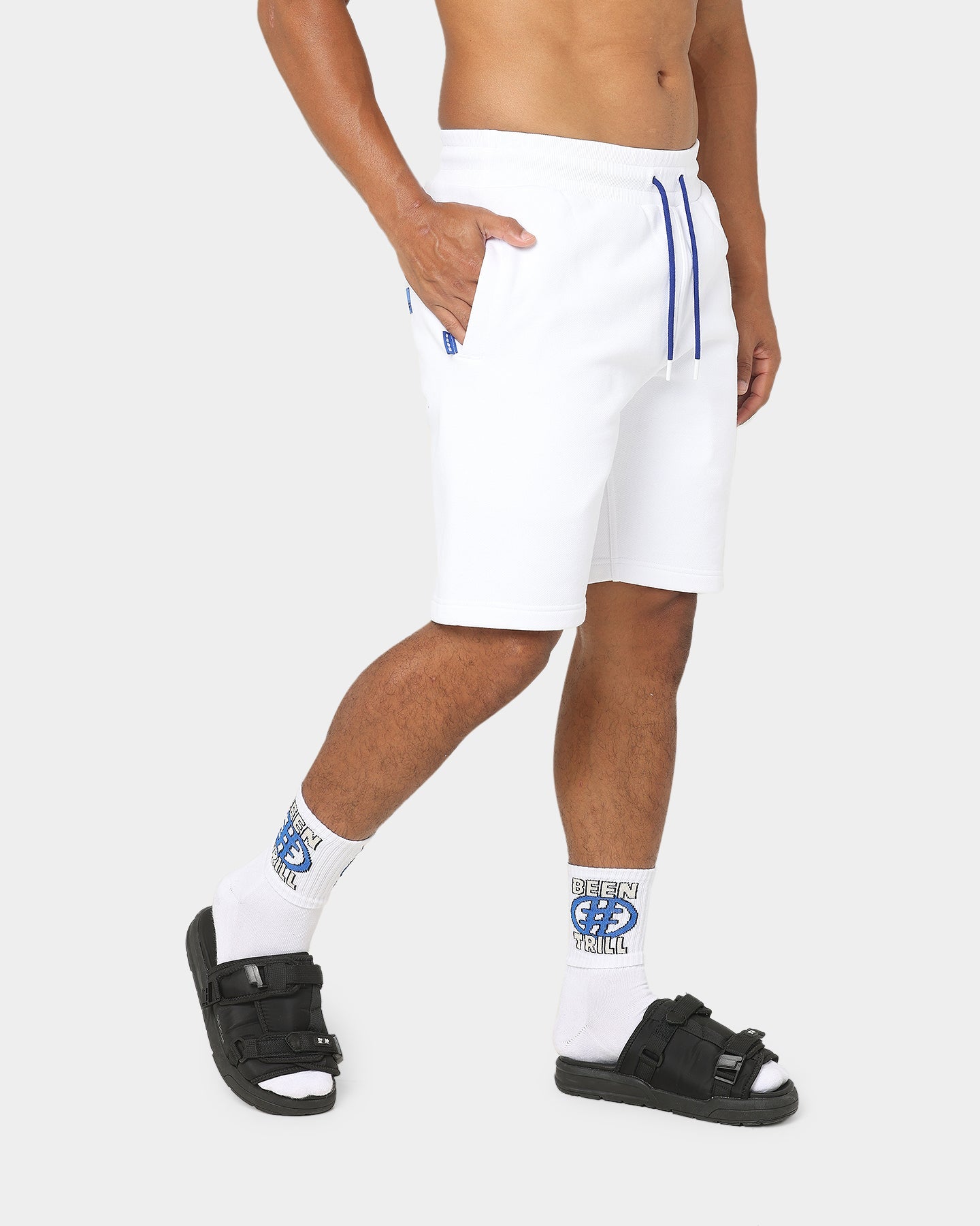 BEENTRILL Deep Thrills Sweat Shorts White