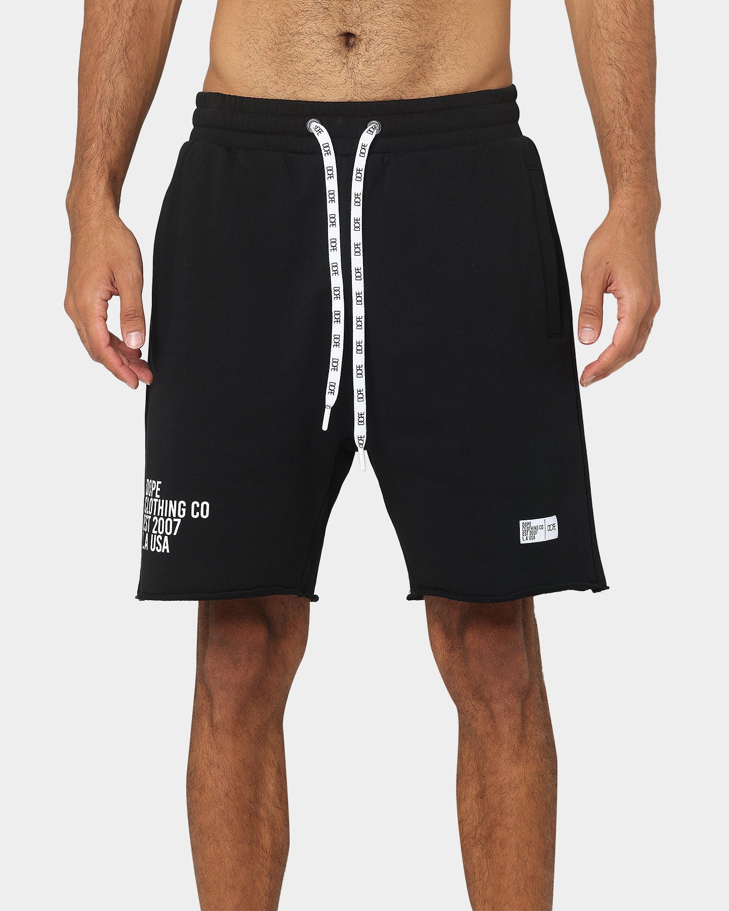 DOPE Venice Fleece Shorts Black/White
