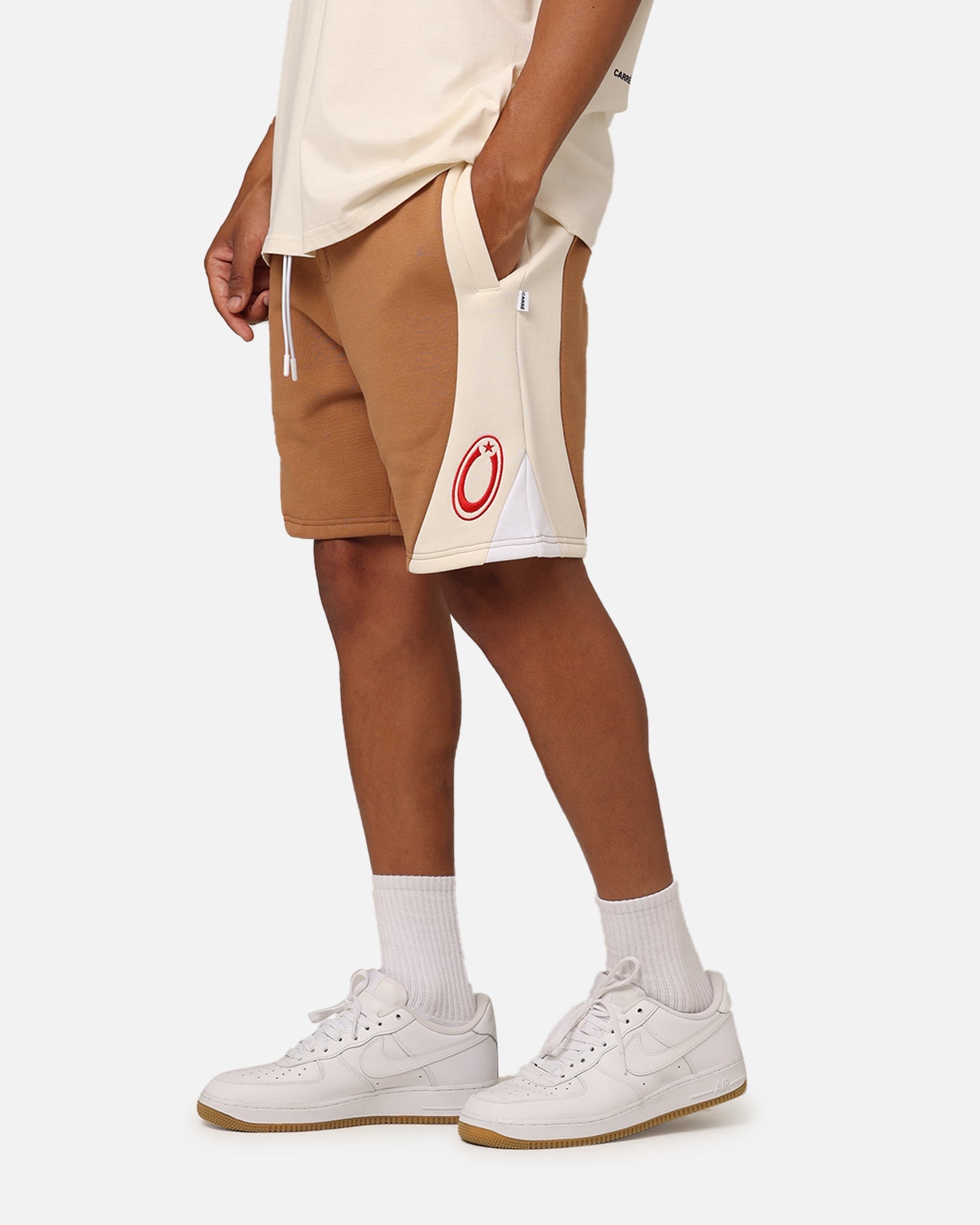 Carre C Star Panelled Shorts Tobacco
