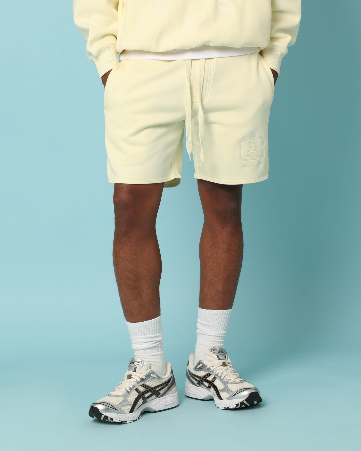 Carré Academy Sweat Shorts Yellow