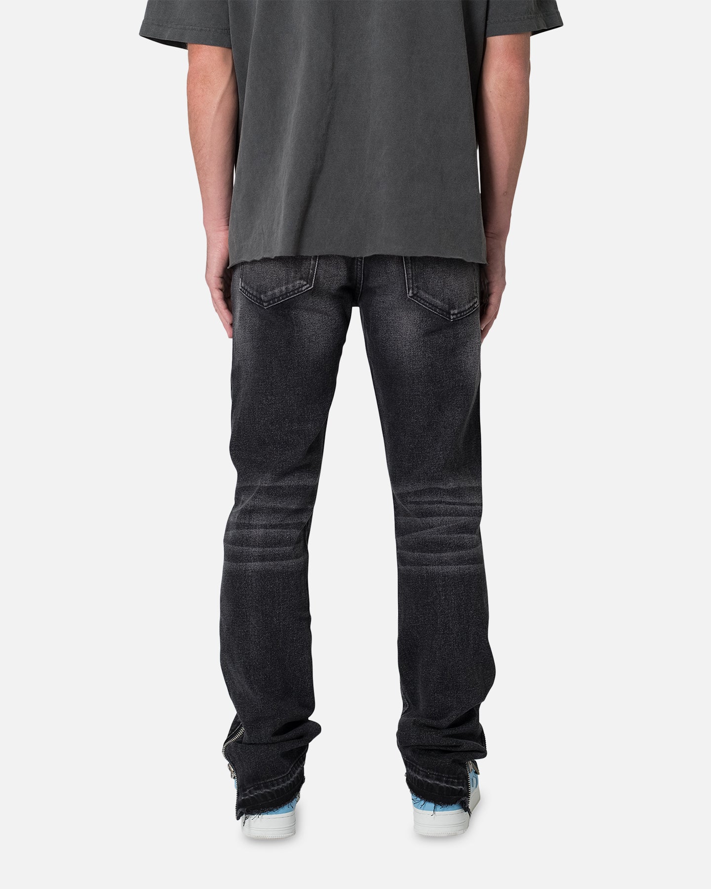 MNML D558 Straight Stripe Denim Jeans Black