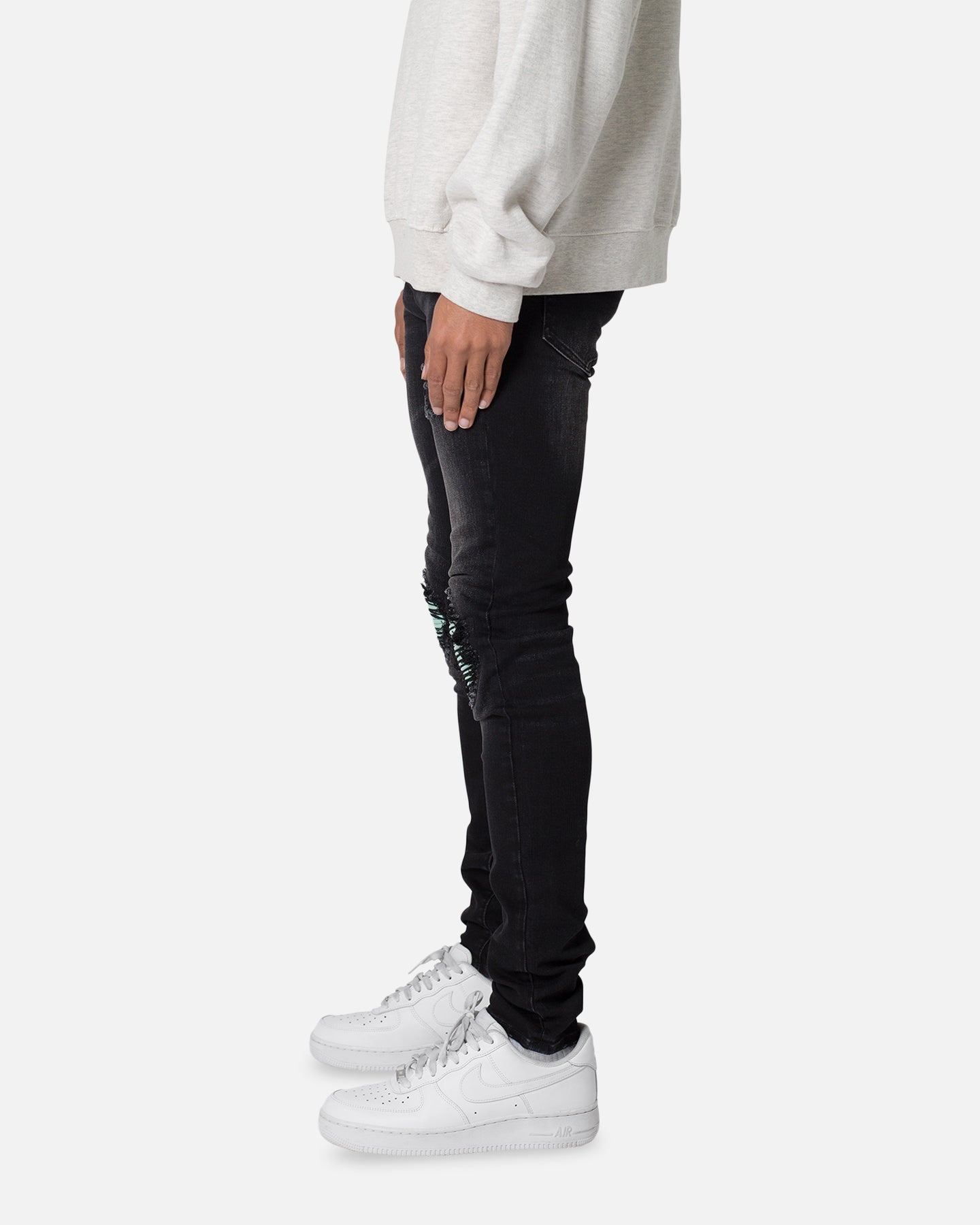MNML X559 Skinny Denim Jeans Black/Green