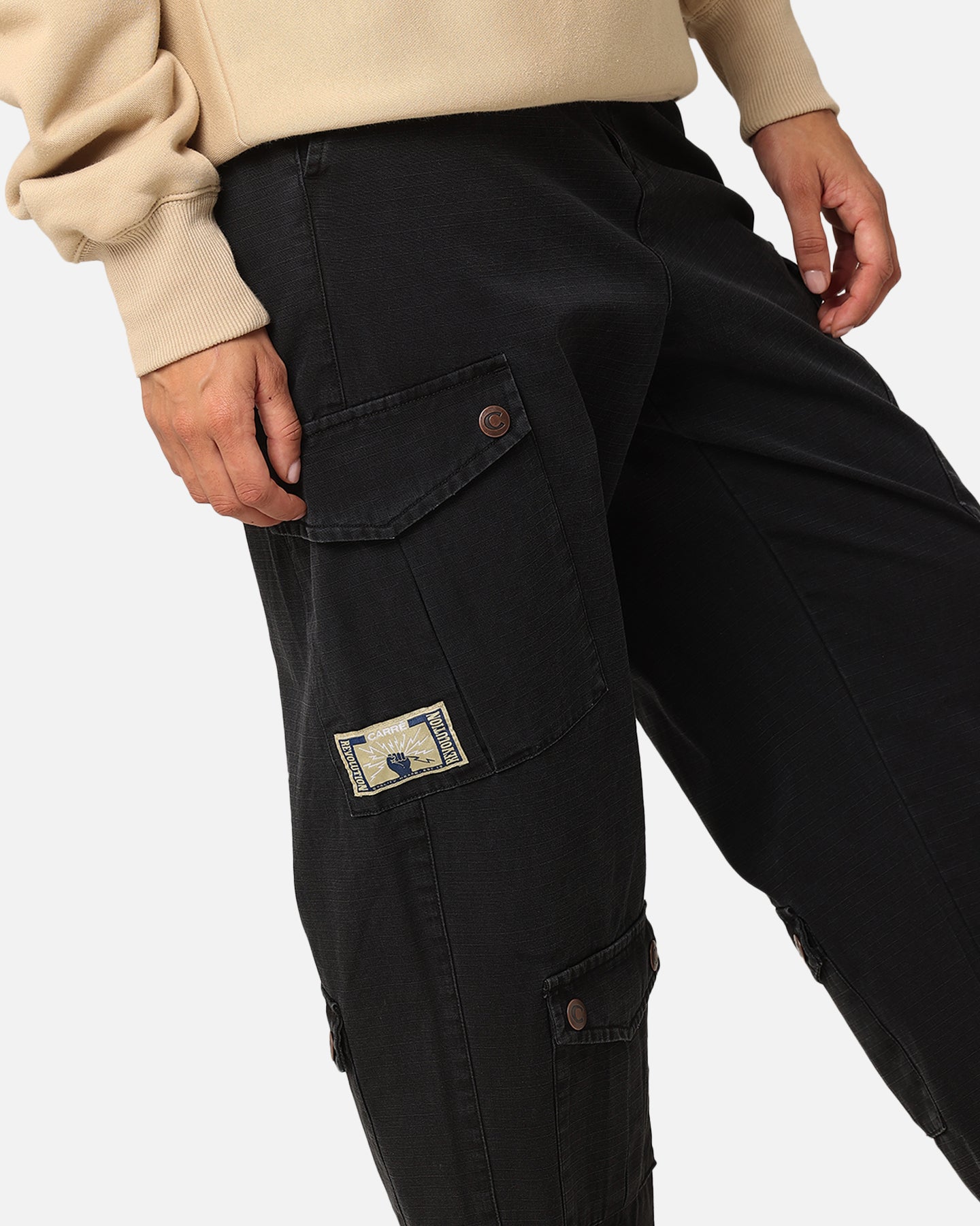 Carre Quality Cargo Jogger Washed Black