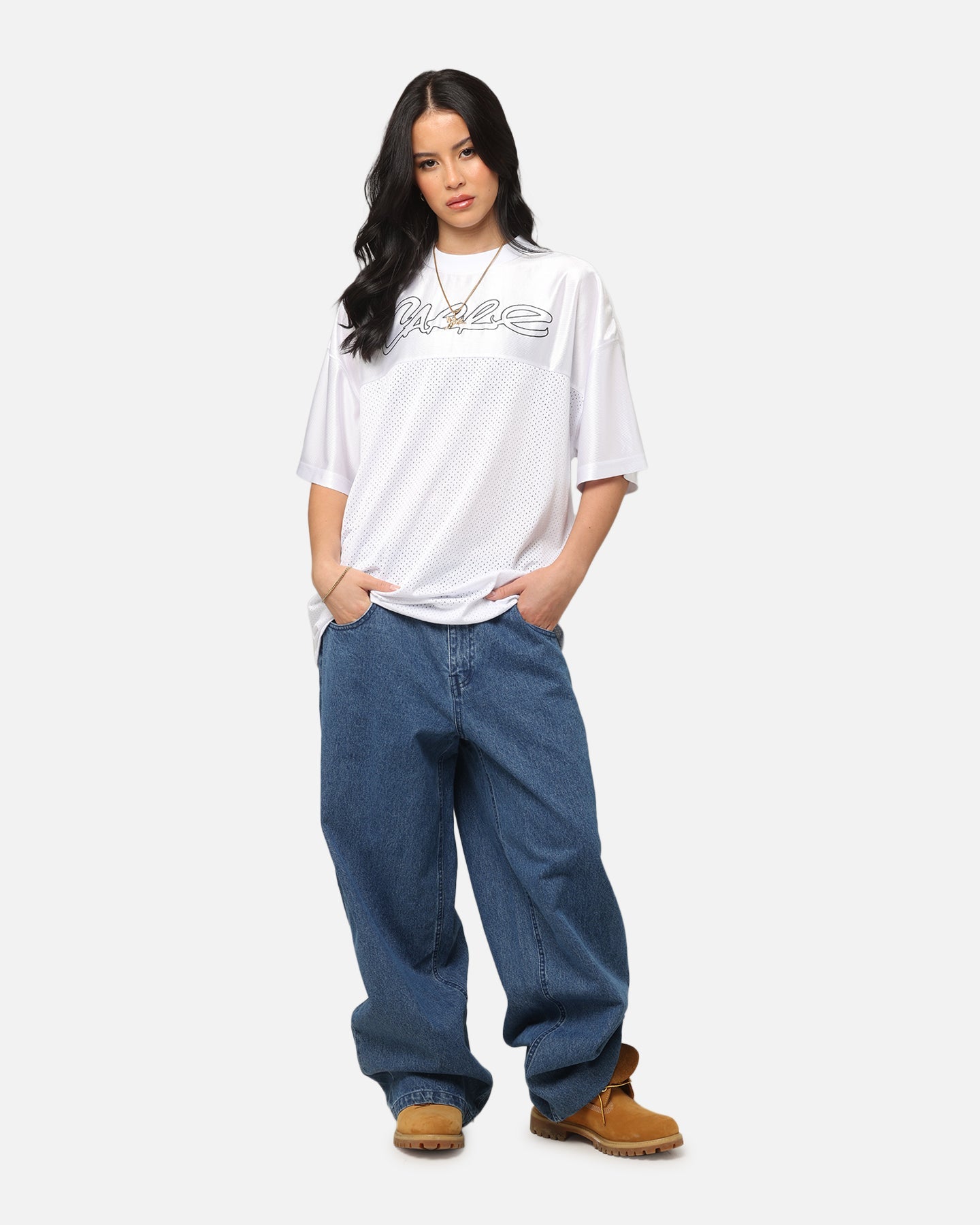 Carre Baggy Carpenter Jeans Mid Blue Denim