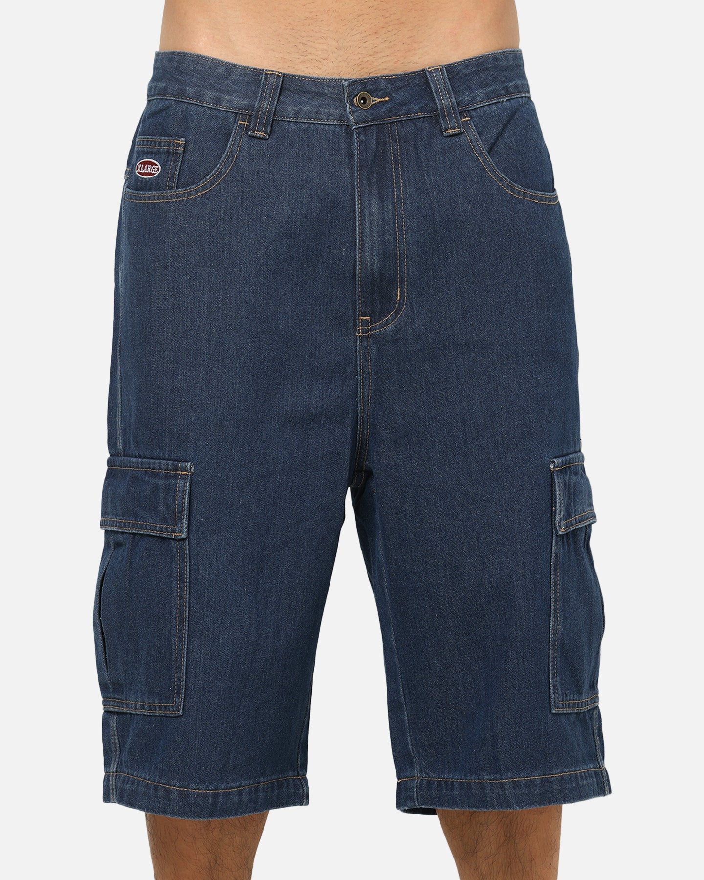 X-Large Baggy Cargo Denim 91 Shorts Dark Indigo