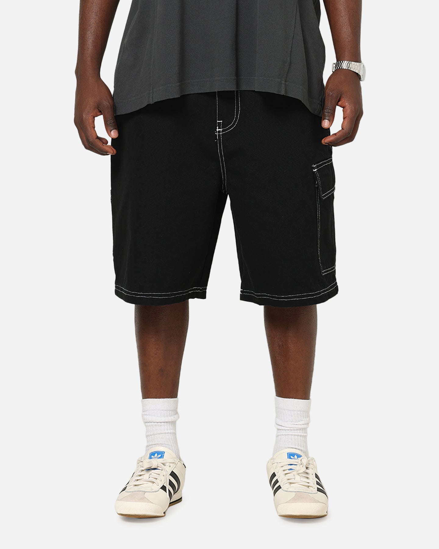 X-Large Italic Work Cargo Shorts Black