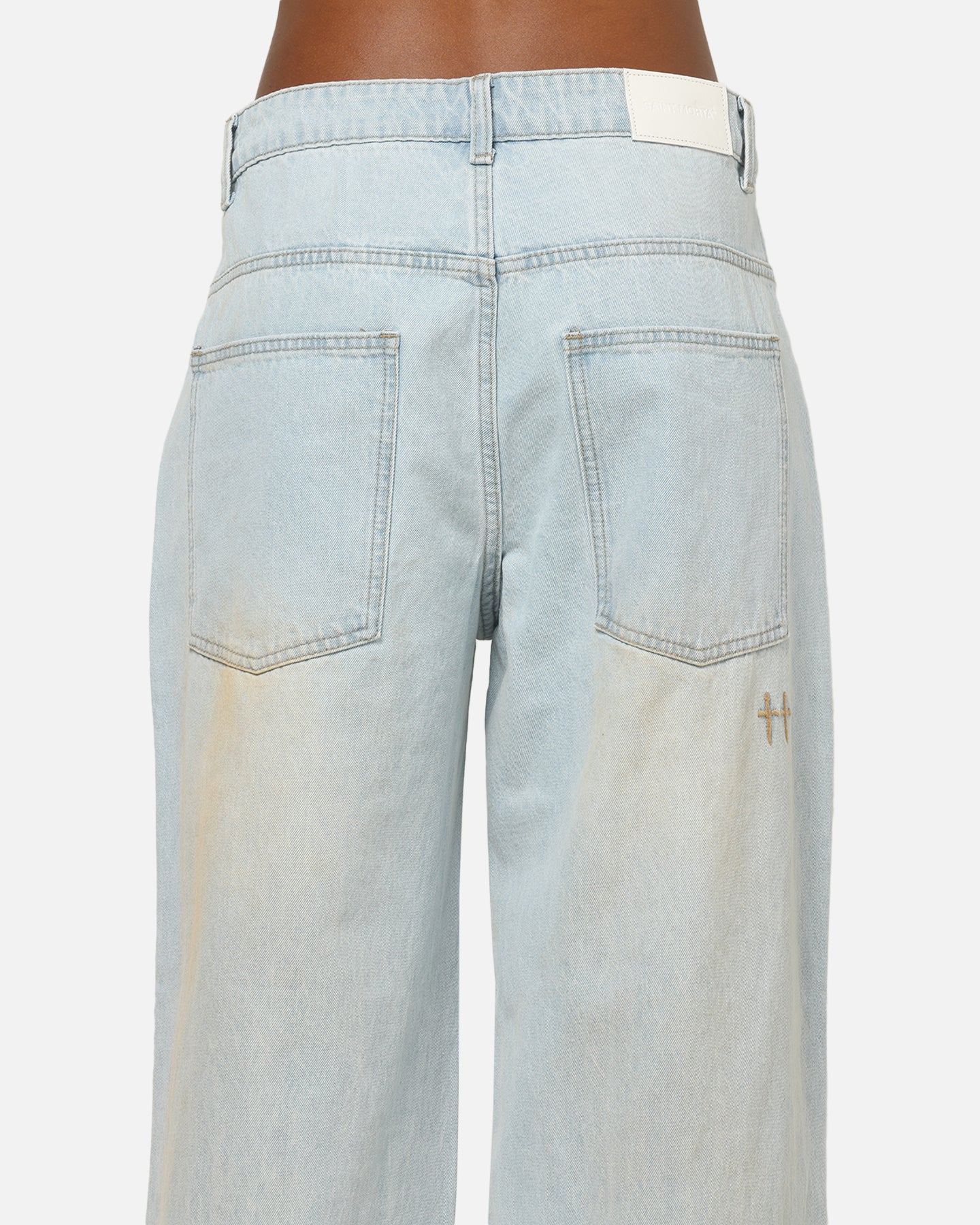 Saint Morta Amplus Distressed Jeans Light Dirty Denim