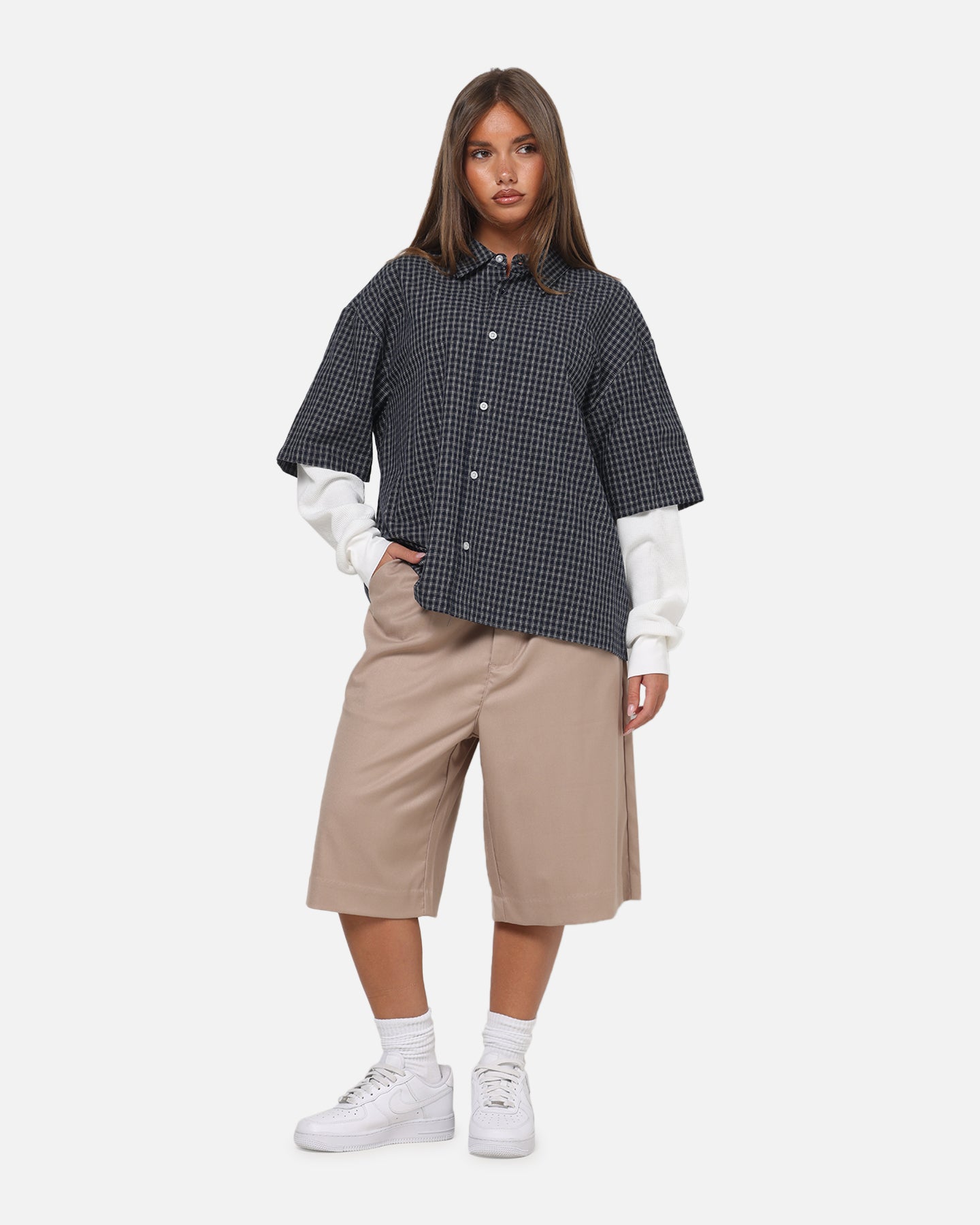 Carre Heritage Pleated Shorts Tan