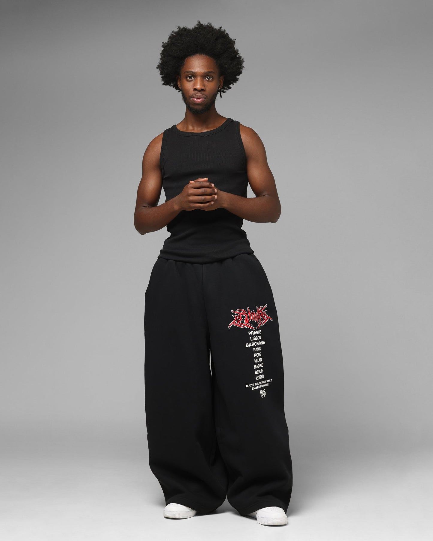 Loiter Team Wipe Sweat Pants Black