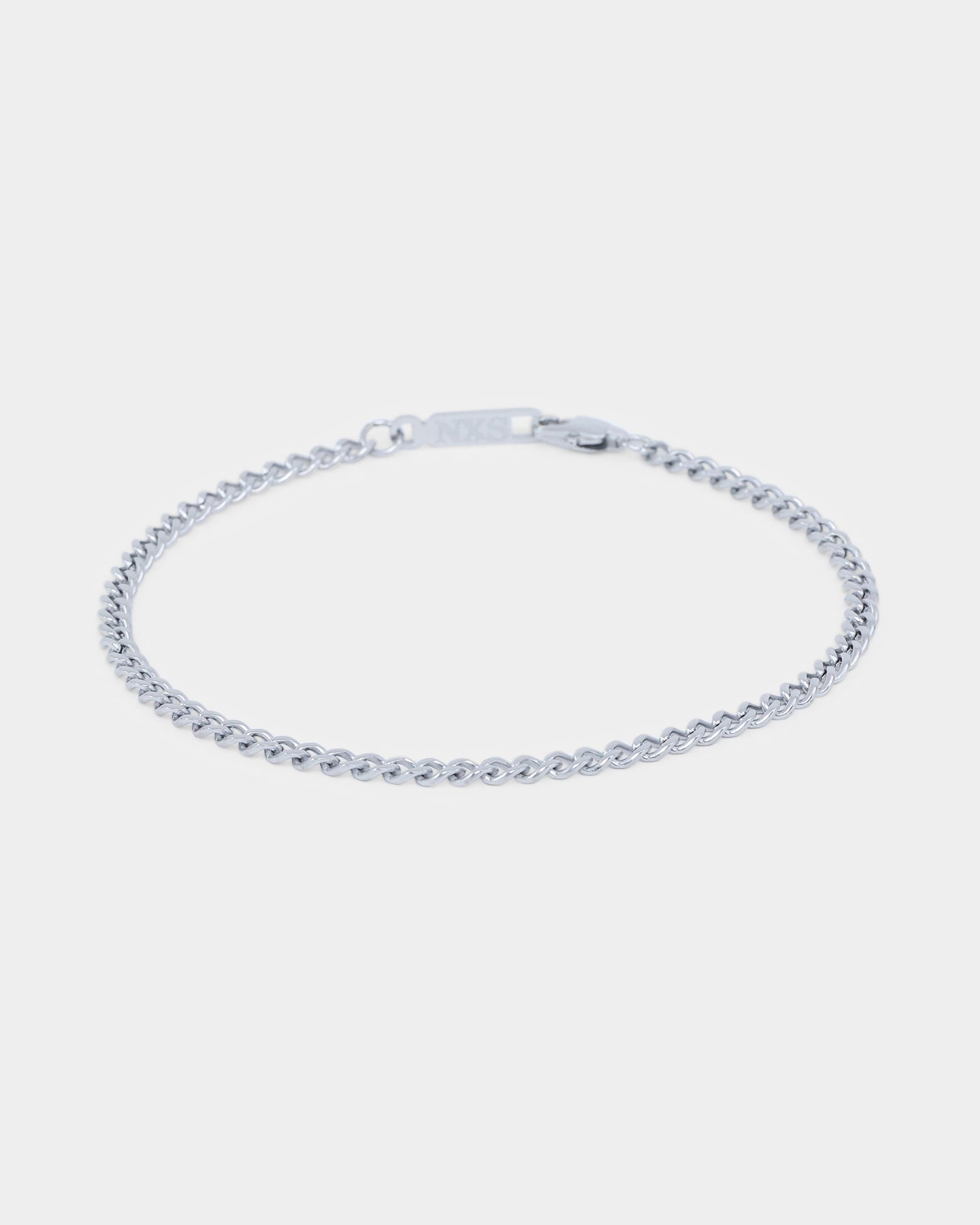 NXS 3mm Cuban Bracelet White Gold