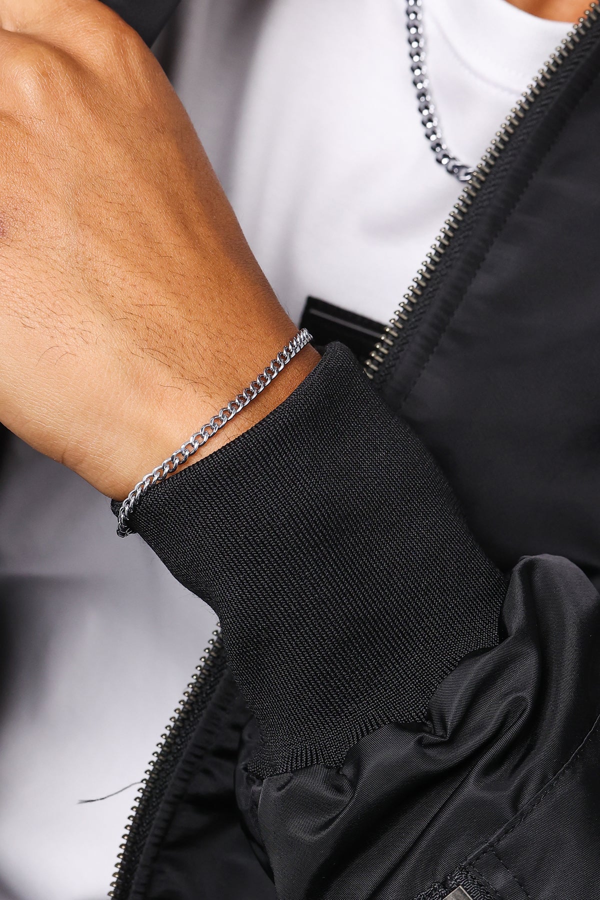 NXS 3mm Cuban Bracelet White Gold