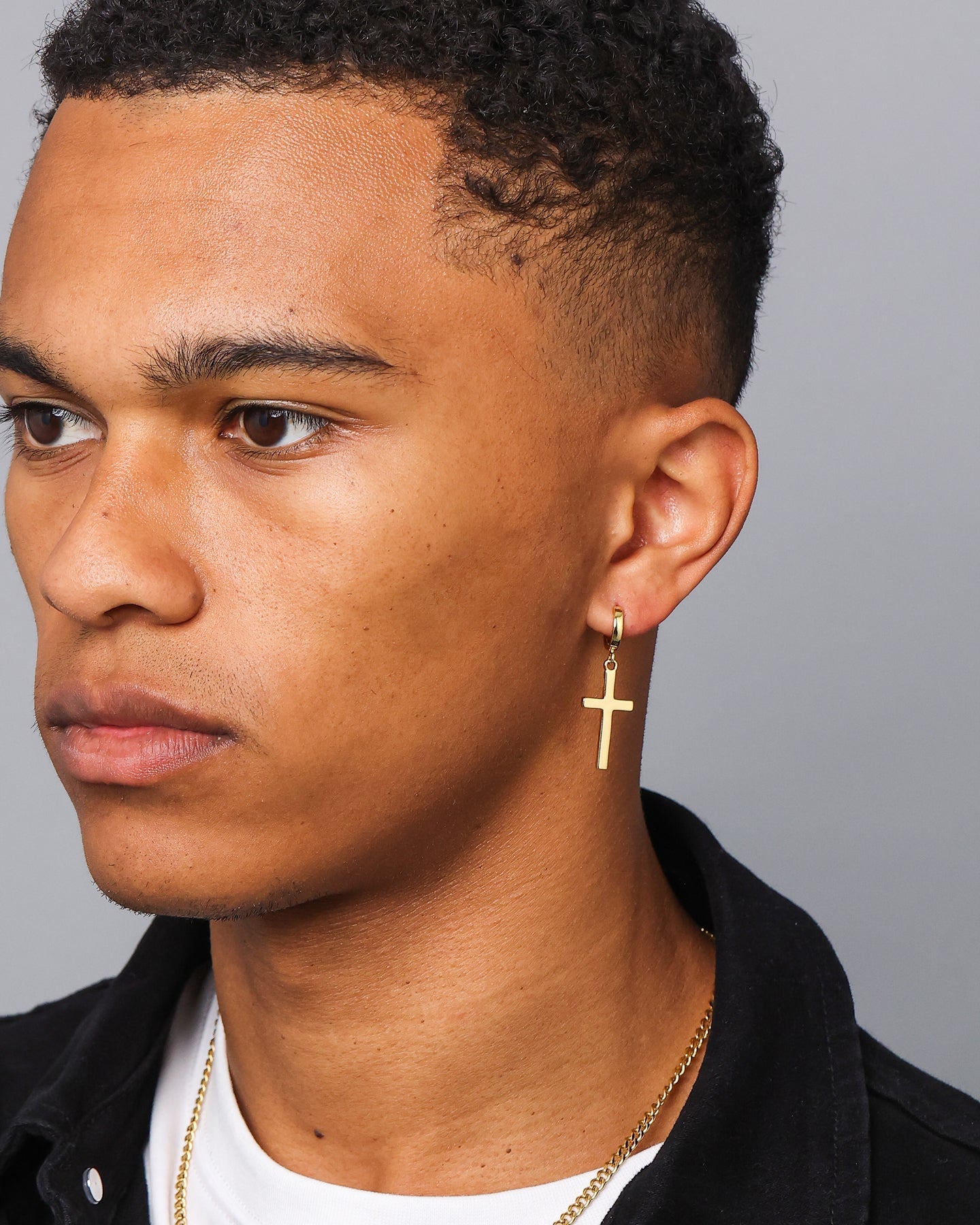 NXS Cross Earring Gold