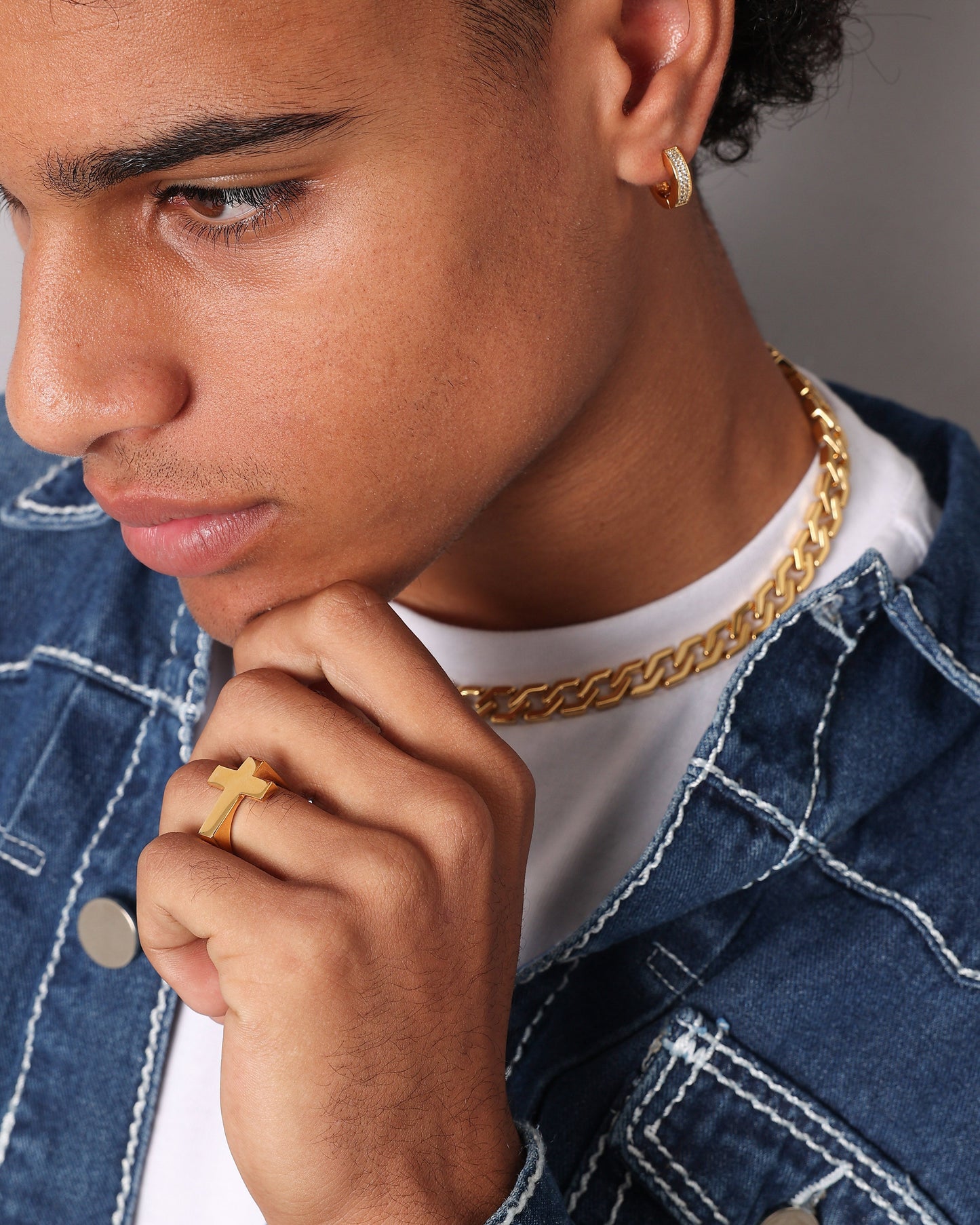 NXS Cross Ring Gold