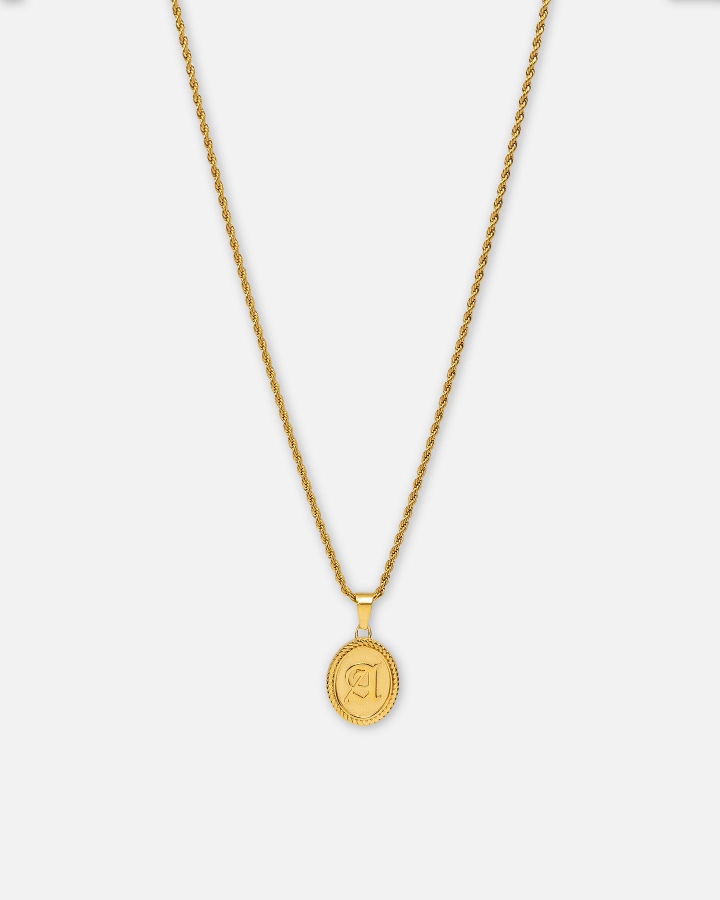 NXS Vintage Letter Necklace Gold