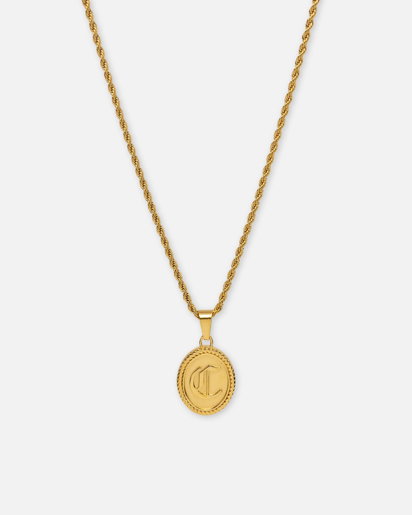 NXS Vintage Letter Necklace Gold