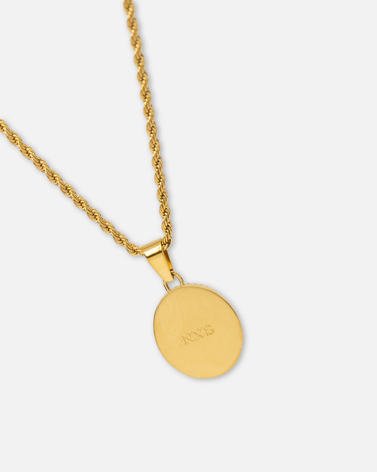 NXS Vintage Letter Necklace Gold
