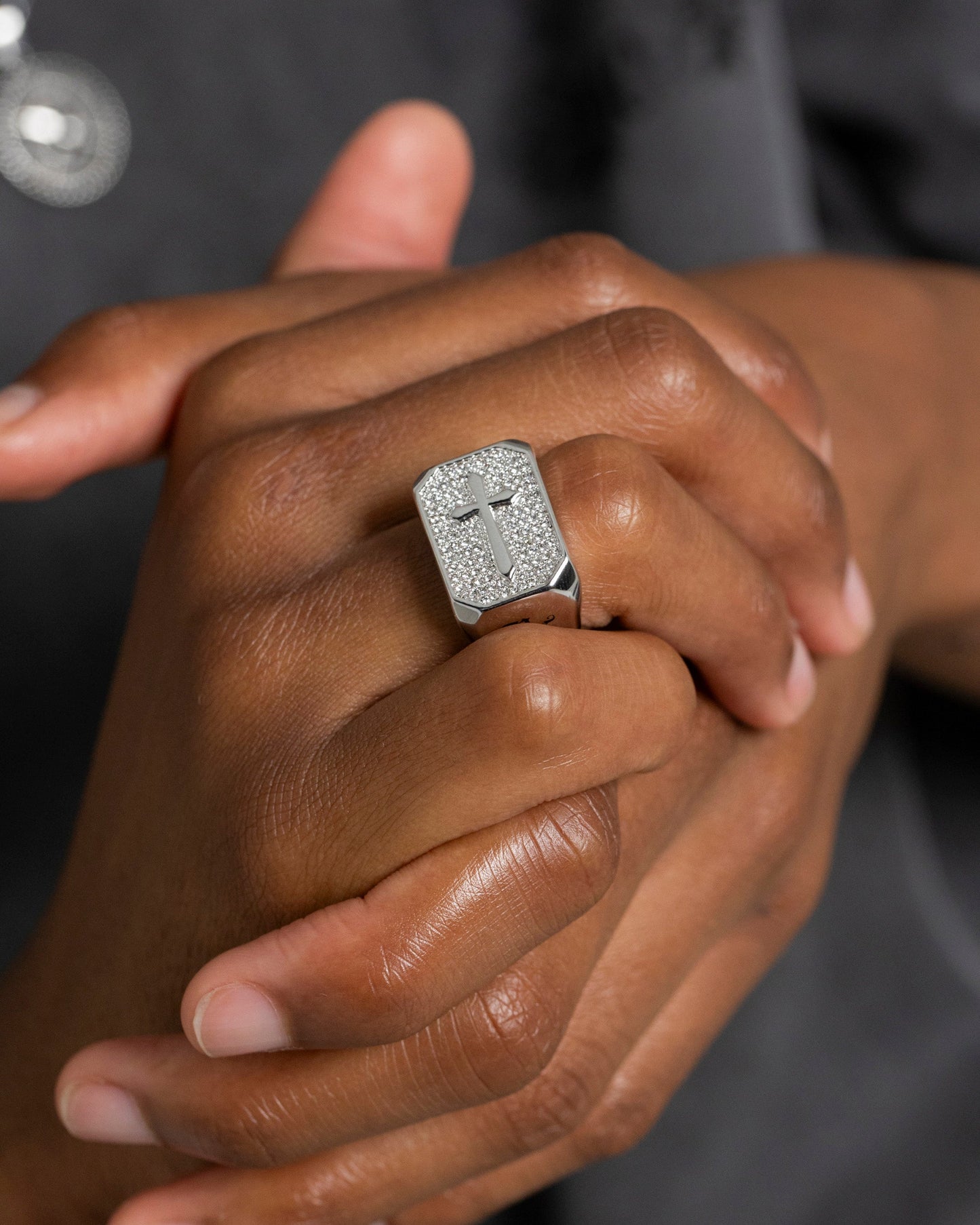 NXS Sanctity Ring Iced White Gold