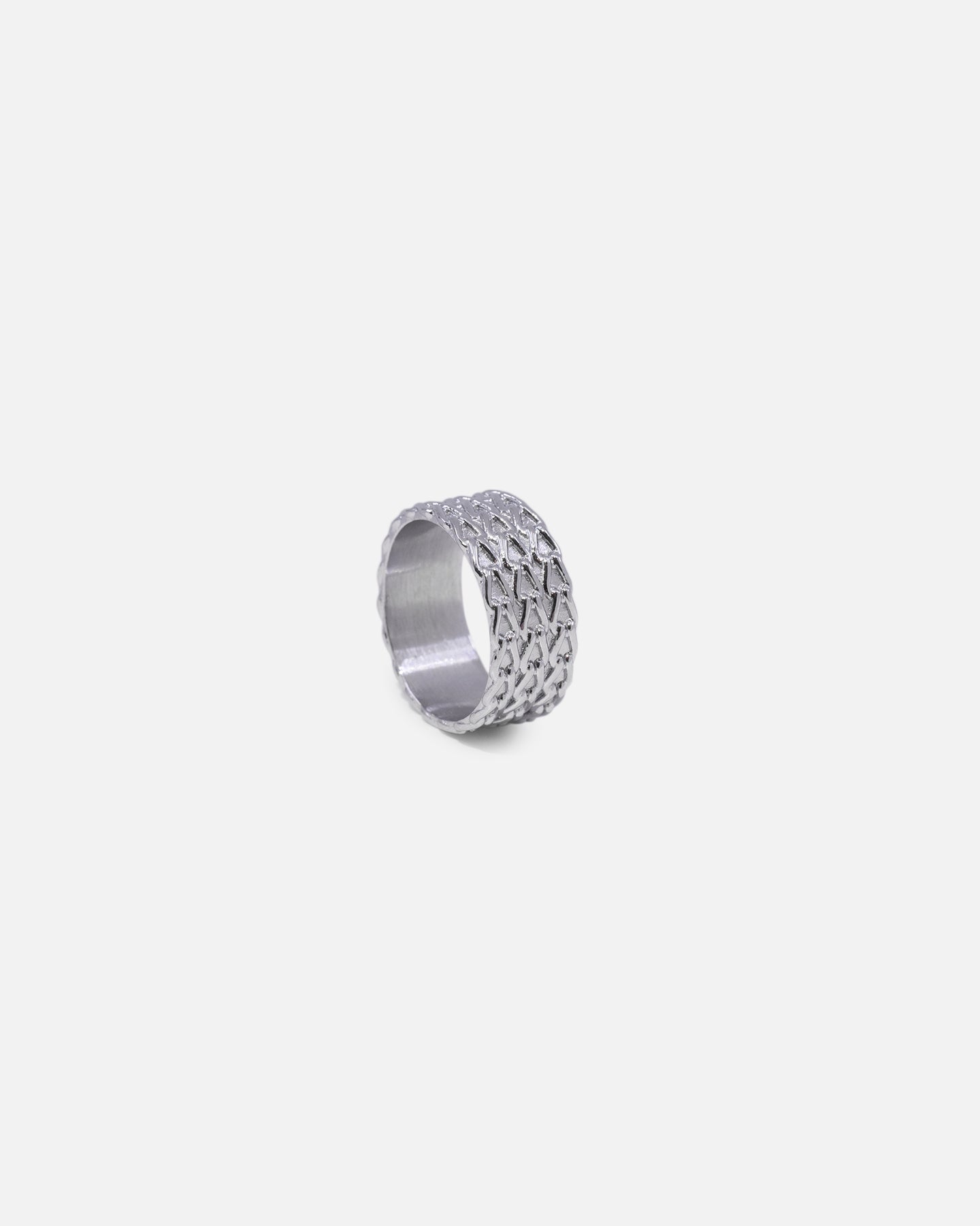 Saint Morta Rope Chain Ring White Gold