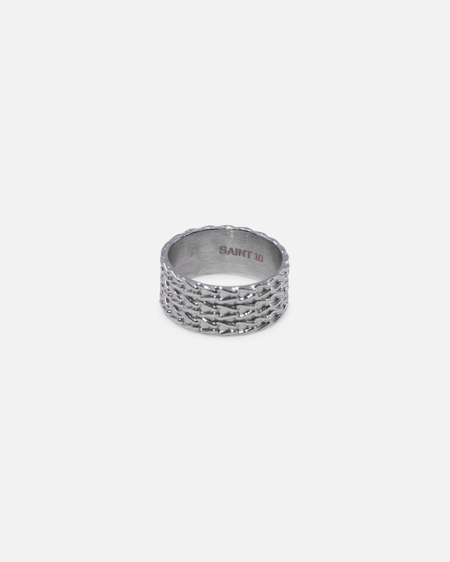 Saint Morta Rope Chain Ring White Gold