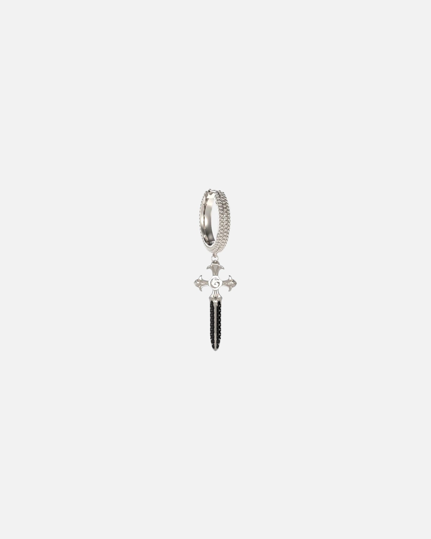 Guess Mainline Rebel Knight Dagger Crystal Earring Silver