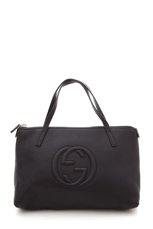 Gucci Black Small Pebbled Leather Soho Handbag