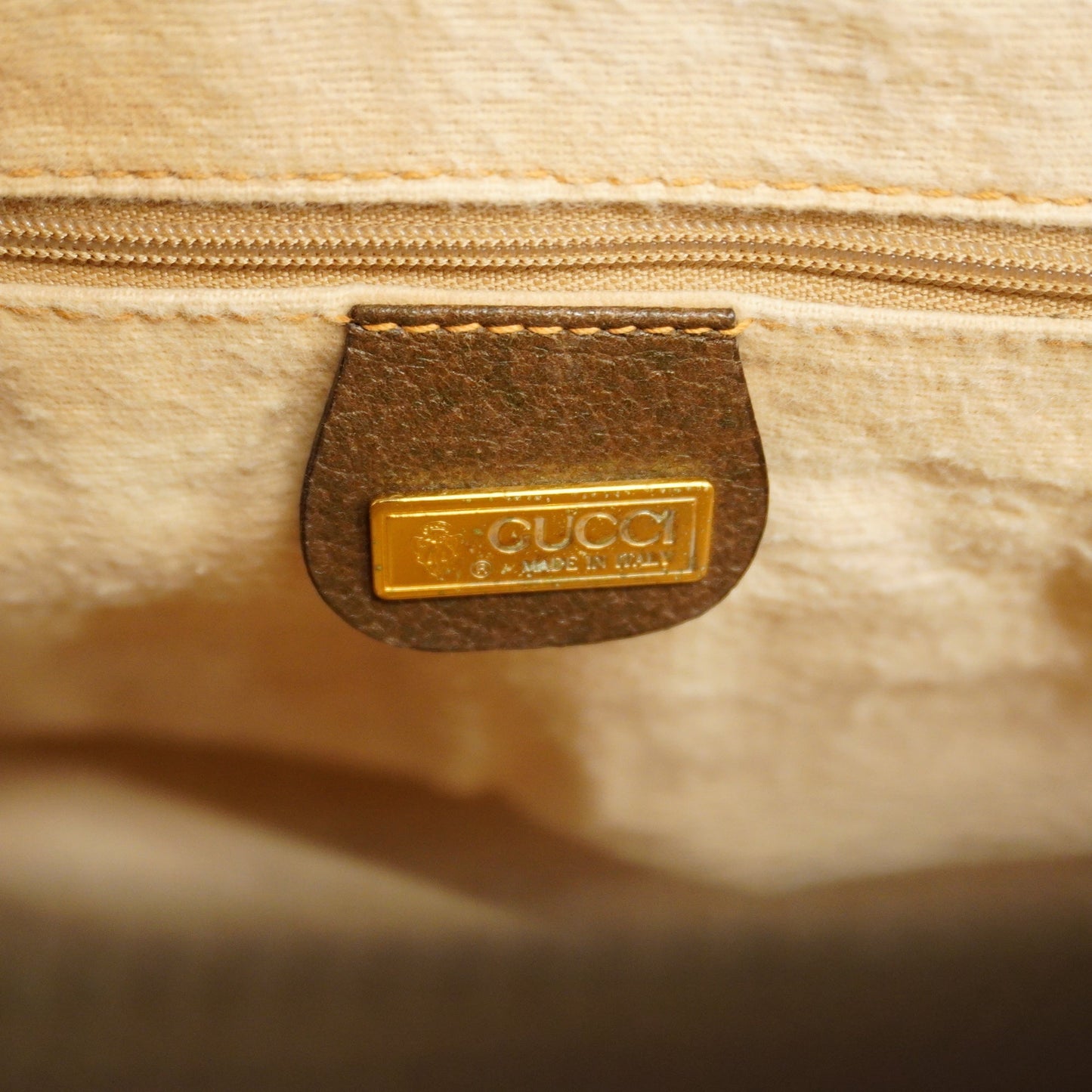 GUCCI  Old  010 525 1742 Men,Women,Unisex Leather Boston Bag Brown