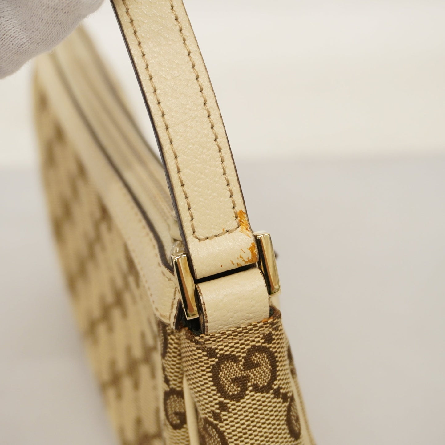GUCCI  GG Canvas Pouch 145750 Women's Pouch Beige,Ivory