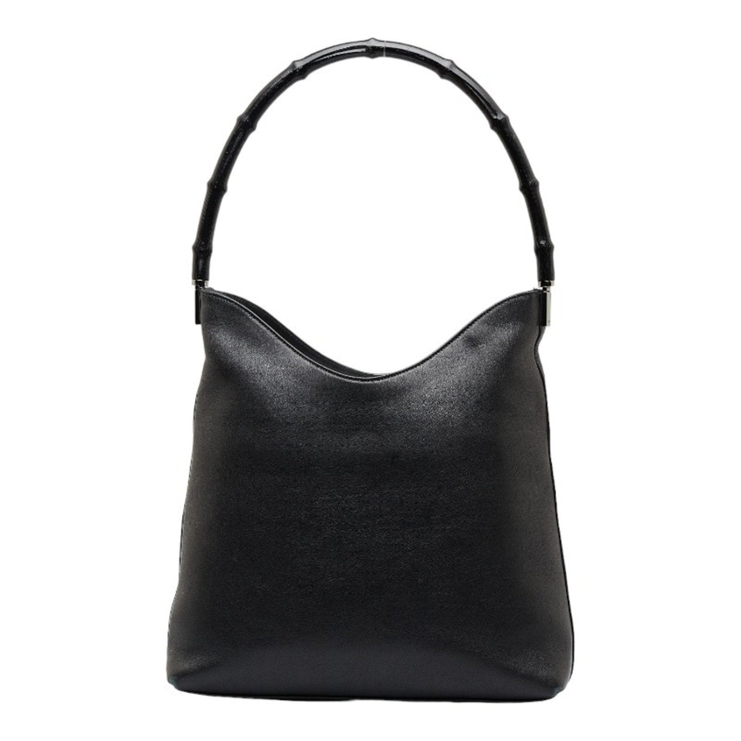 GUCCI Bamboo One Shoulder Bag 001 3244 Black Leather Women's