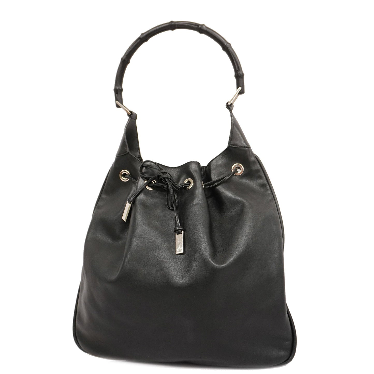 GUCCI  Bamboo Shoulder Bag 001 4006 Women's Leather Shoulder Bag Black