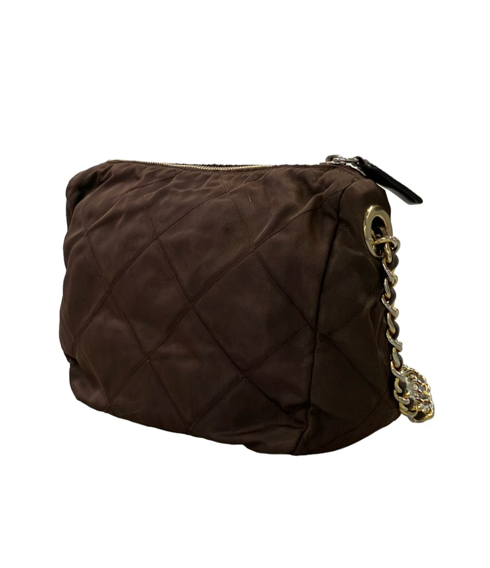 Prada Nylon Chain Shoulder Bag Crossbody Triangle Plate
