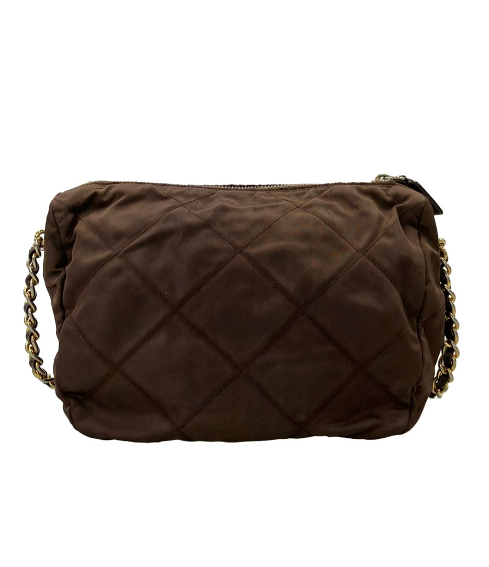 Prada Nylon Chain Shoulder Bag Crossbody Triangle Plate