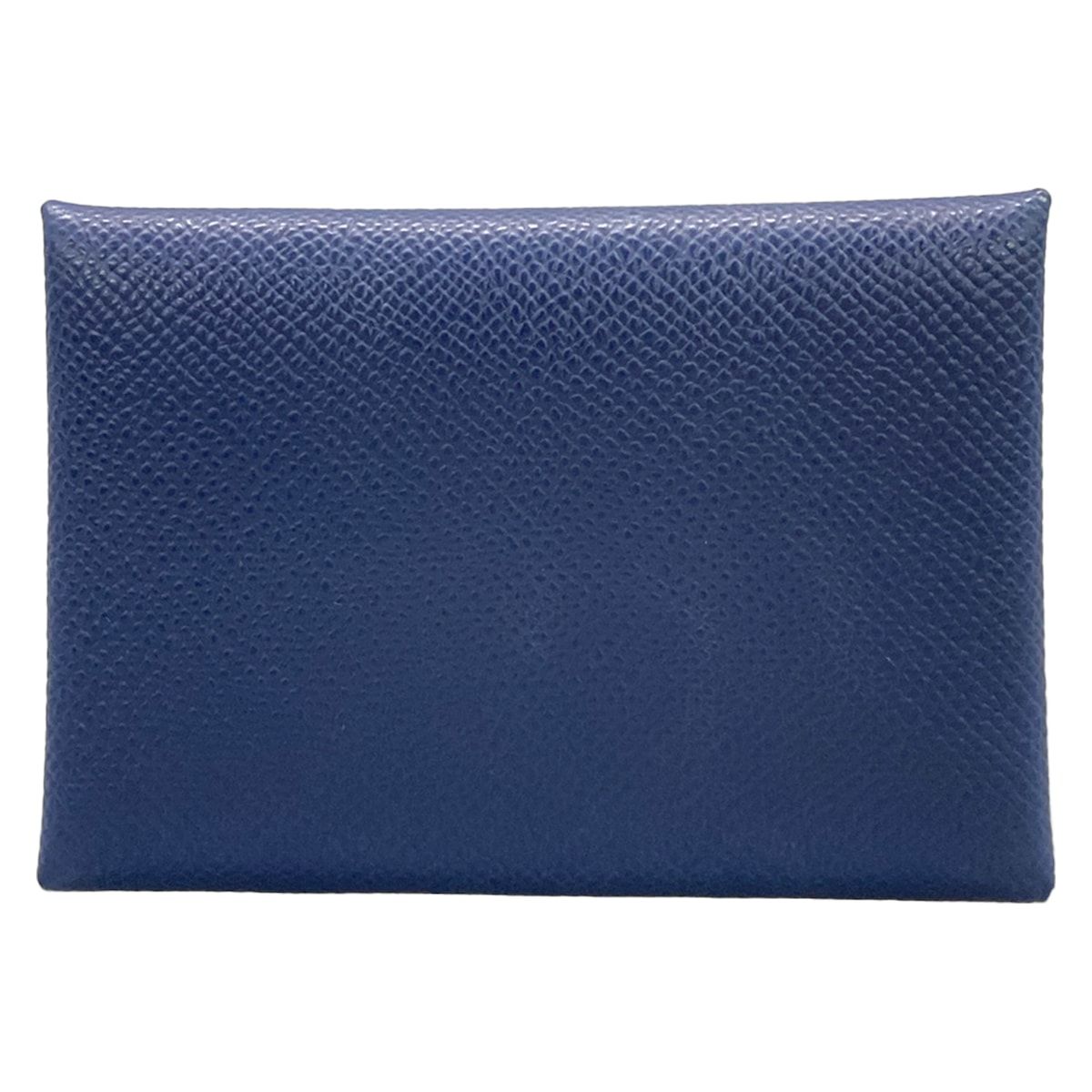 Hermes Coin Case Calvi Duo Blue Abyss Silver
