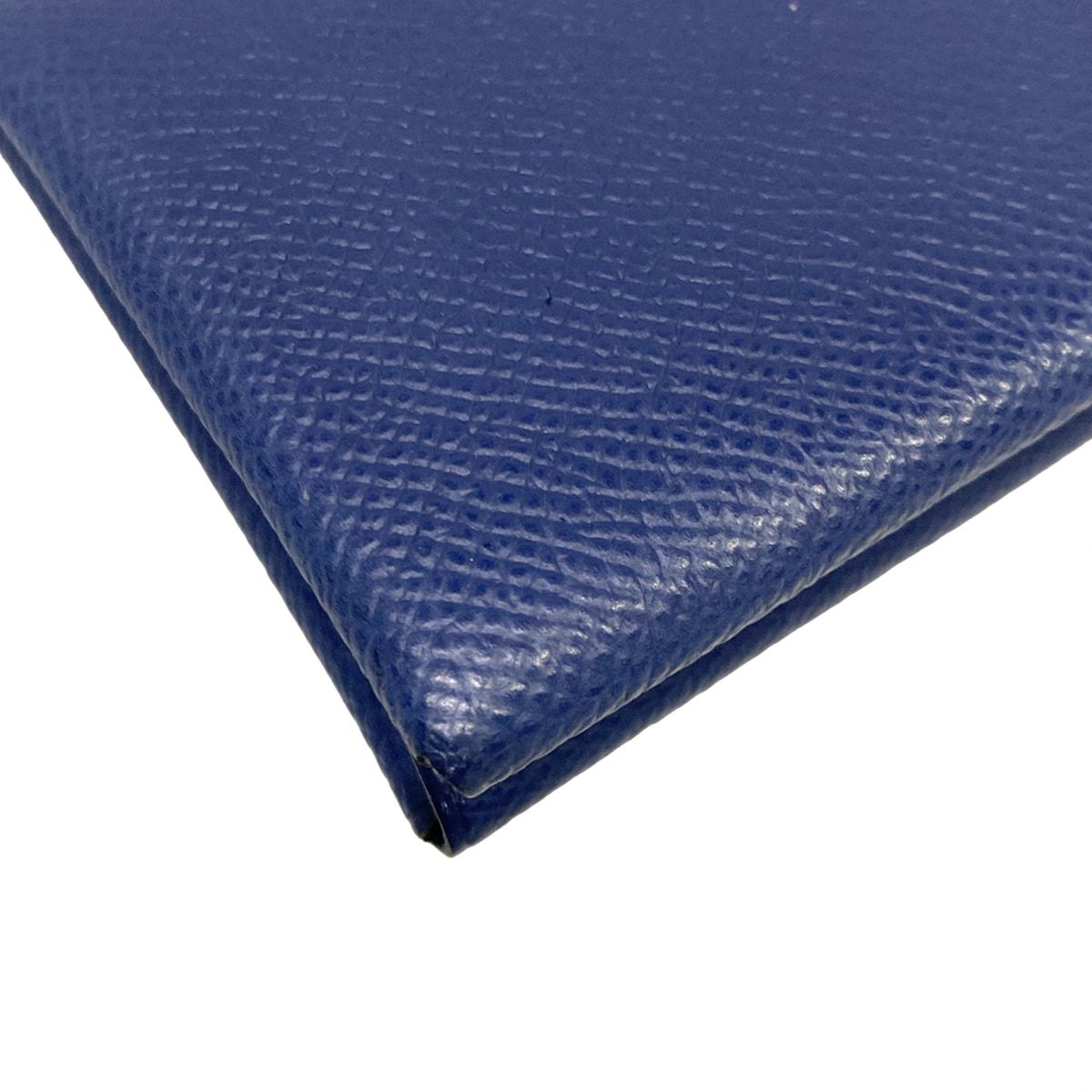 Hermes Coin Case Calvi Duo Blue Abyss Silver