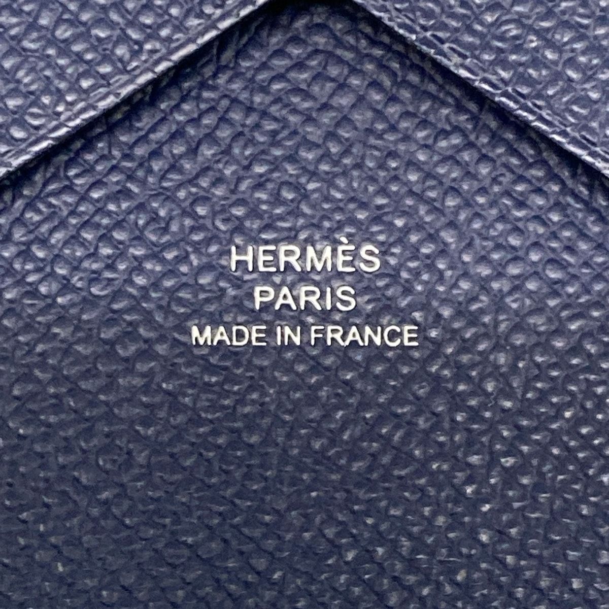 Hermes Coin Case Calvi Duo Blue Abyss Silver