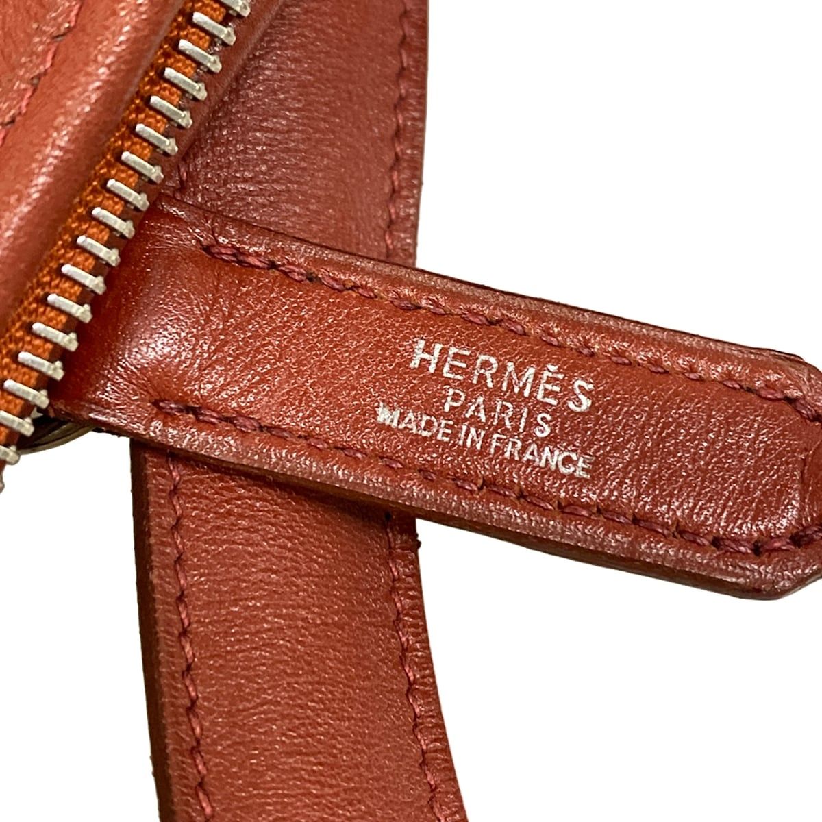 Hermes Shoulder Bag Trim 35 Brick Silver