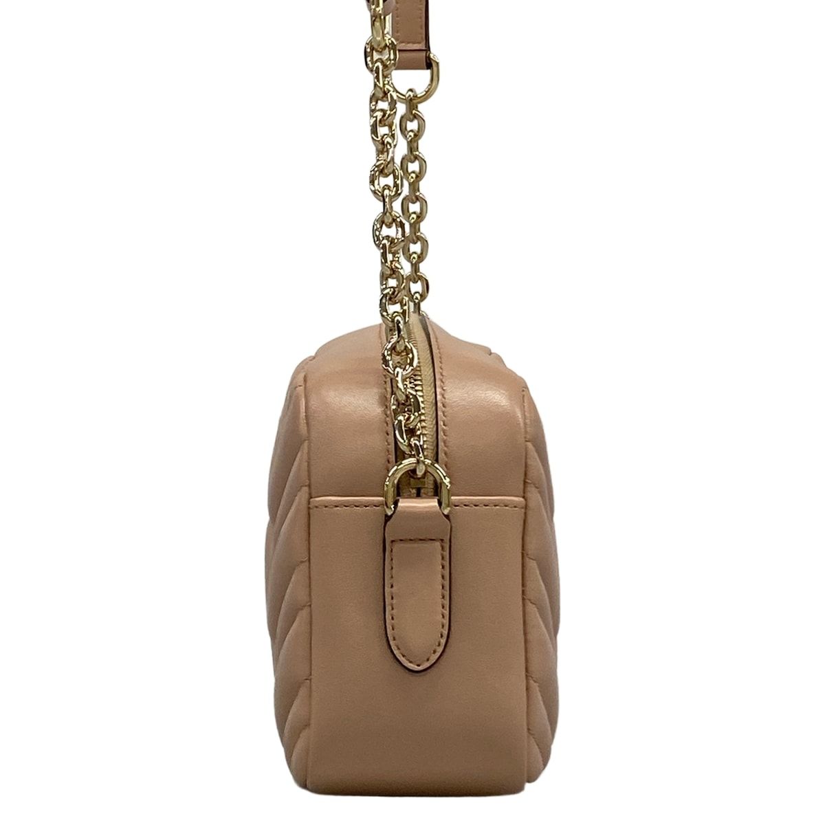 Gucci Shoulder Bag GG Marmont Small Pink Beige Chain Leather