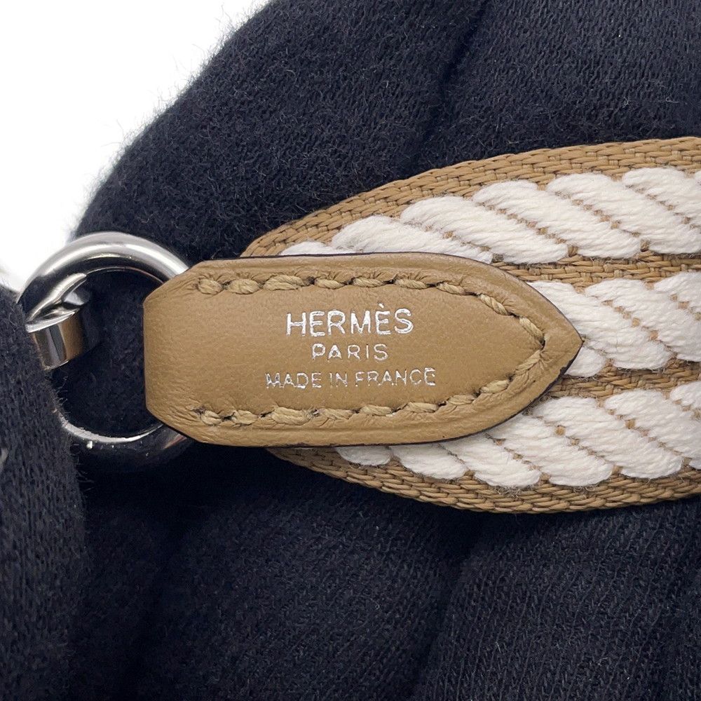 Hermes Shoulder Strap Bandouliere Sangle Cordage Biscuit White Silver