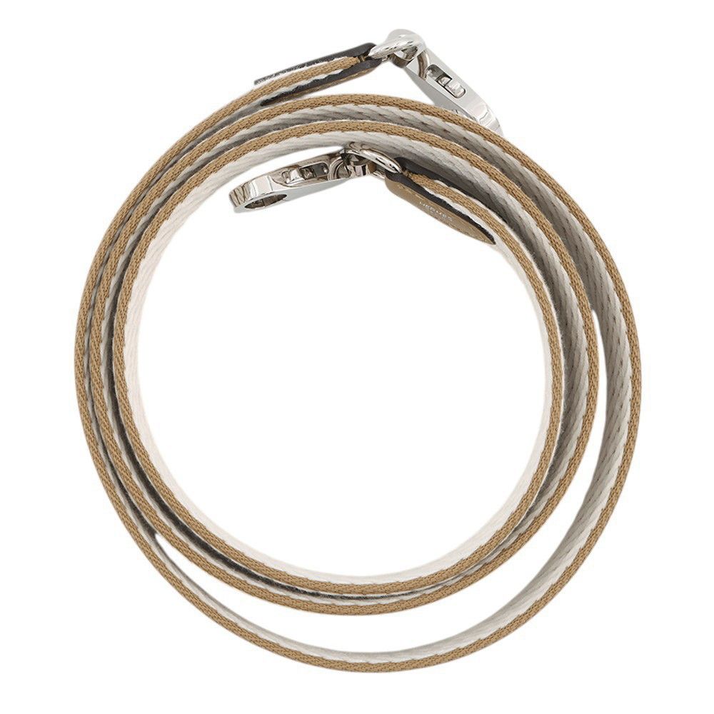 Hermes Shoulder Strap Bandouliere Sangle Cordage Biscuit White Silver