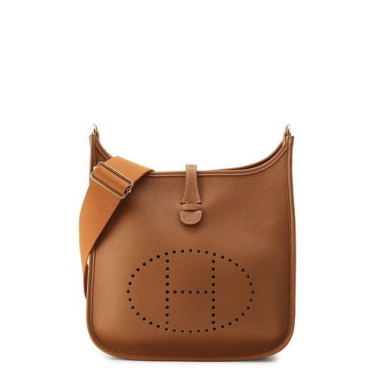 Hermes Shoulder Bag Evelyne 3 PM Gold Taurillon Clemence