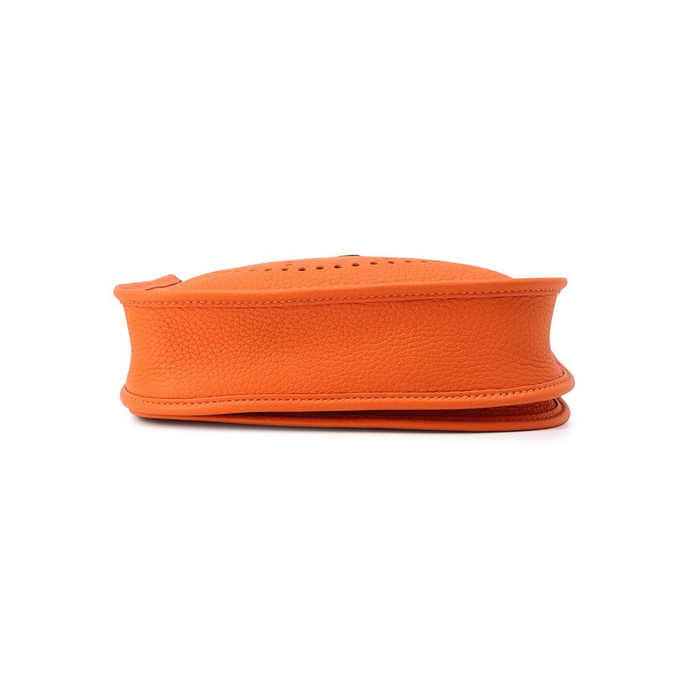 Hermes Shoulder Bag Evelyne 3 23 Orange Silver Taurillon Clemence