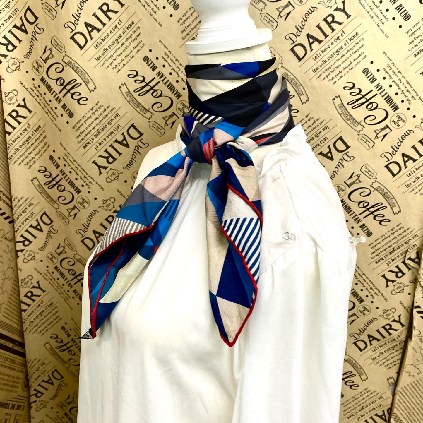 Hermes Scarf Carre 90 Play of Pegasus les Faceties