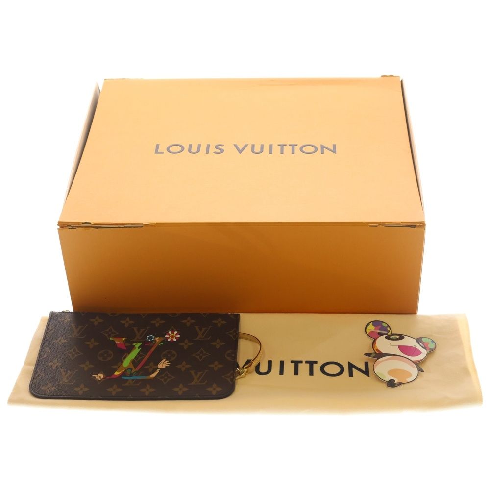 Louis Vuitton TM Monogram Neverfull MM Tote Brown Leather Gold